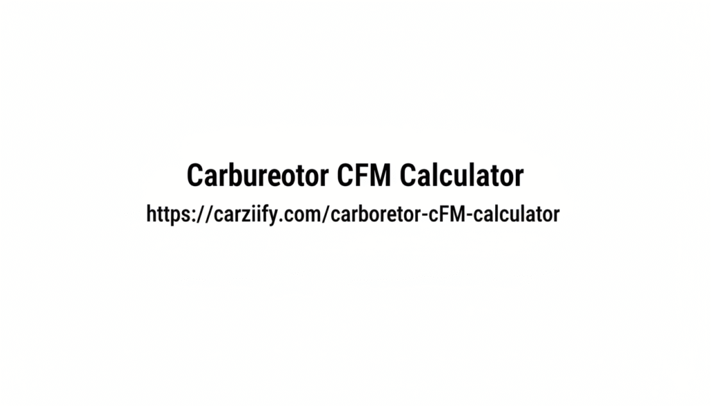 Carburetor CFM Calculator