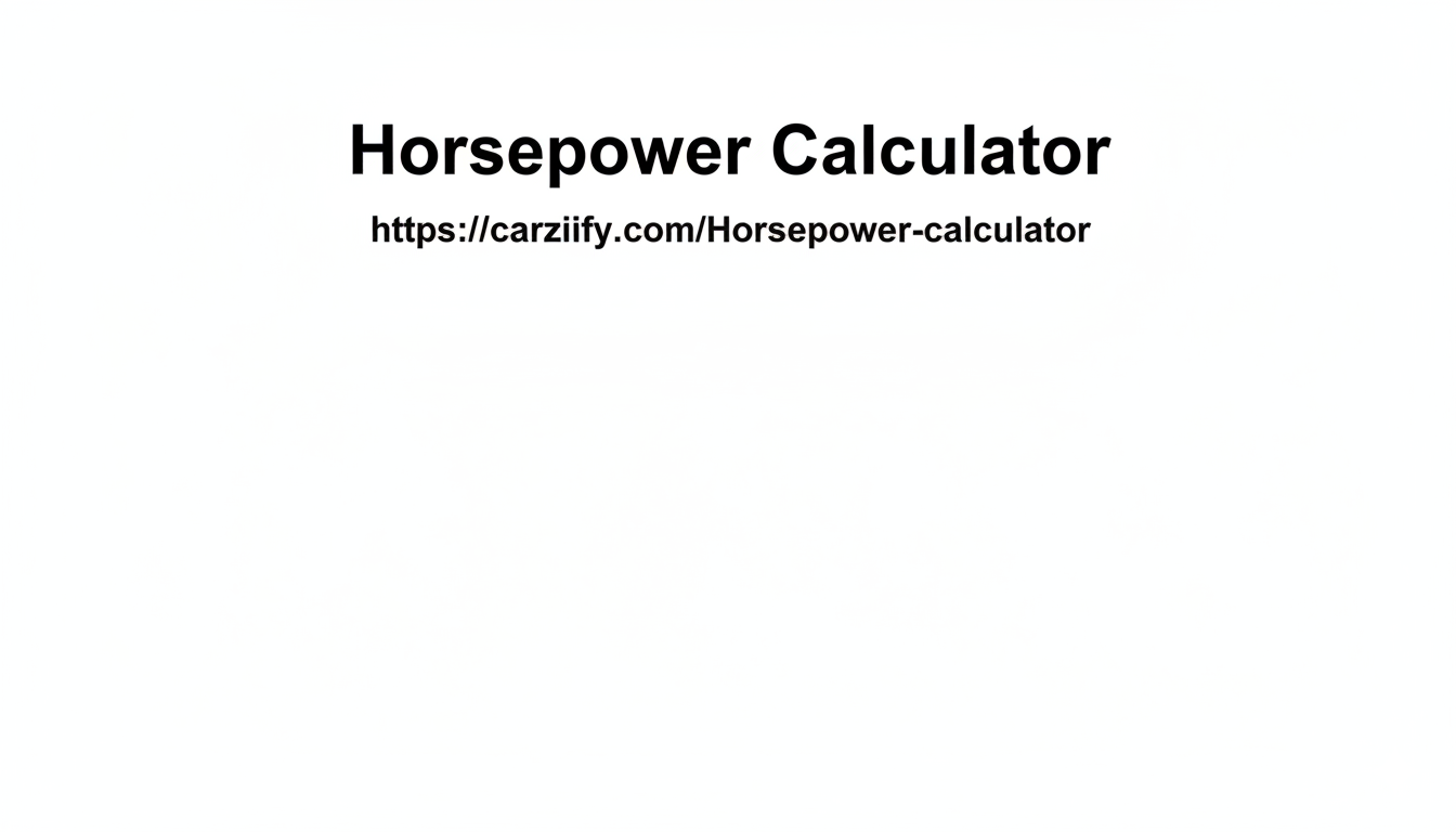Horsepower Calculator